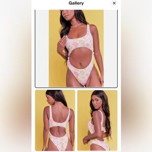 Barbie Floral Cutout Swimsuit